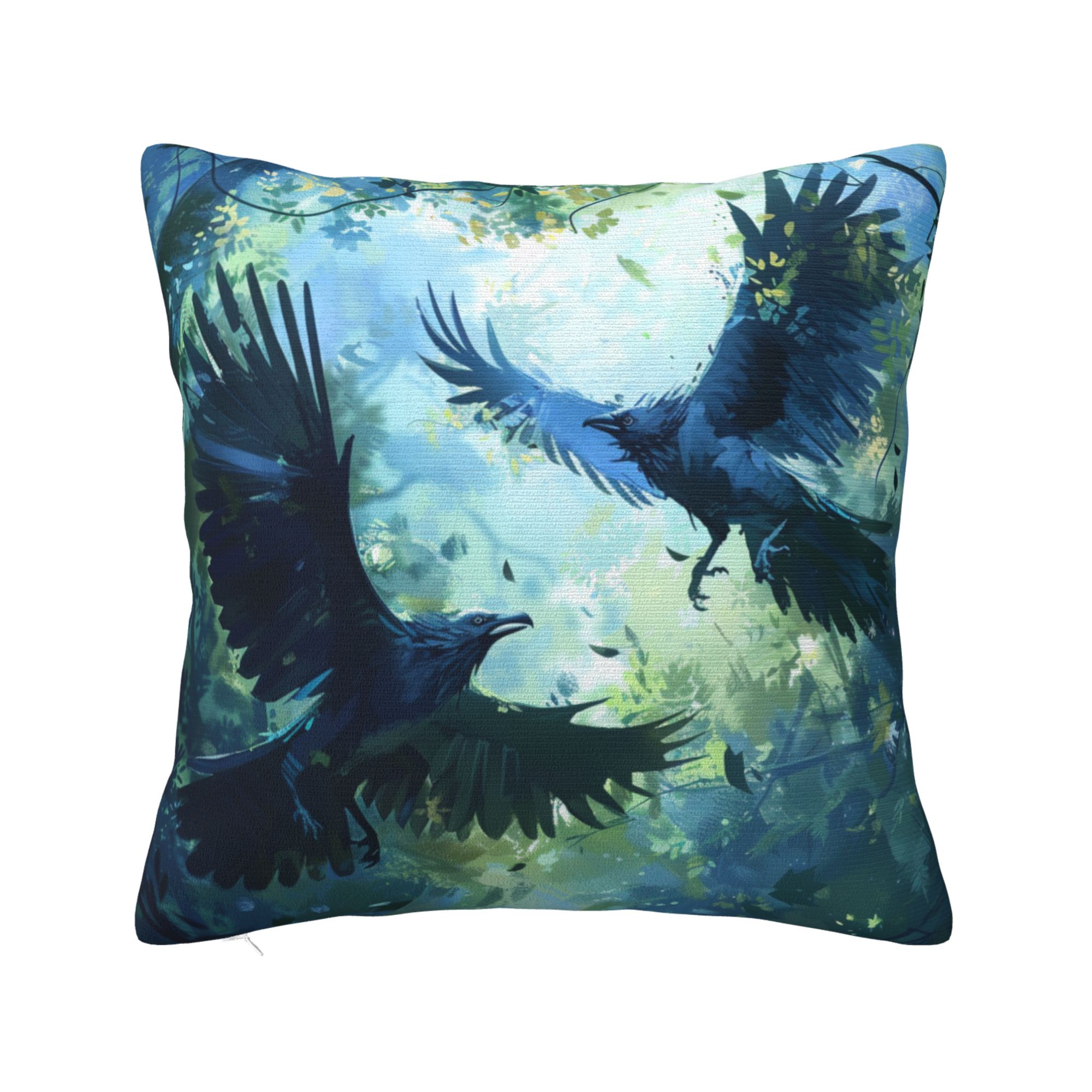 blue-flying-ravens-print-pillow-cover